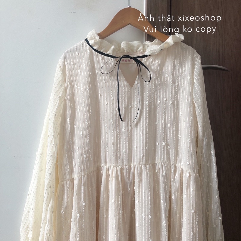Đầm vải kim sa cao cấp dáng suông babydoll tiểu thư phong cách Hàn Quốc xixeoshop - v94 | BigBuy360 - bigbuy360.vn
