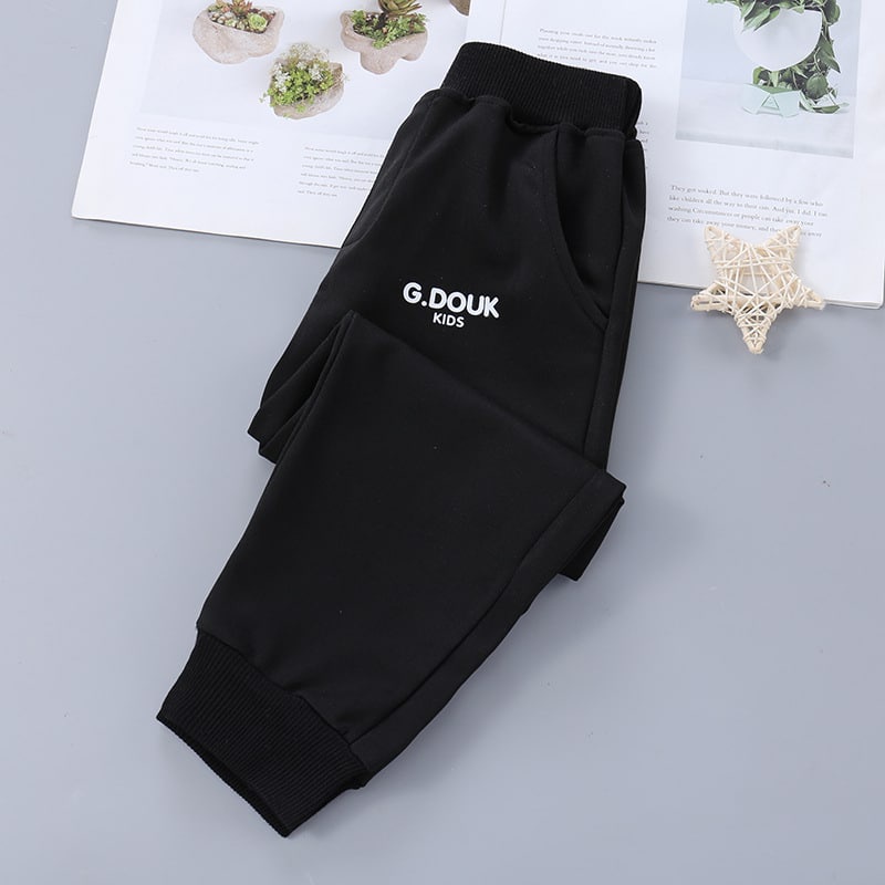 Quần Jogger Màu Trơn Có Túi Thời Trang Unisex Cho Bé 1-10 Tuổi