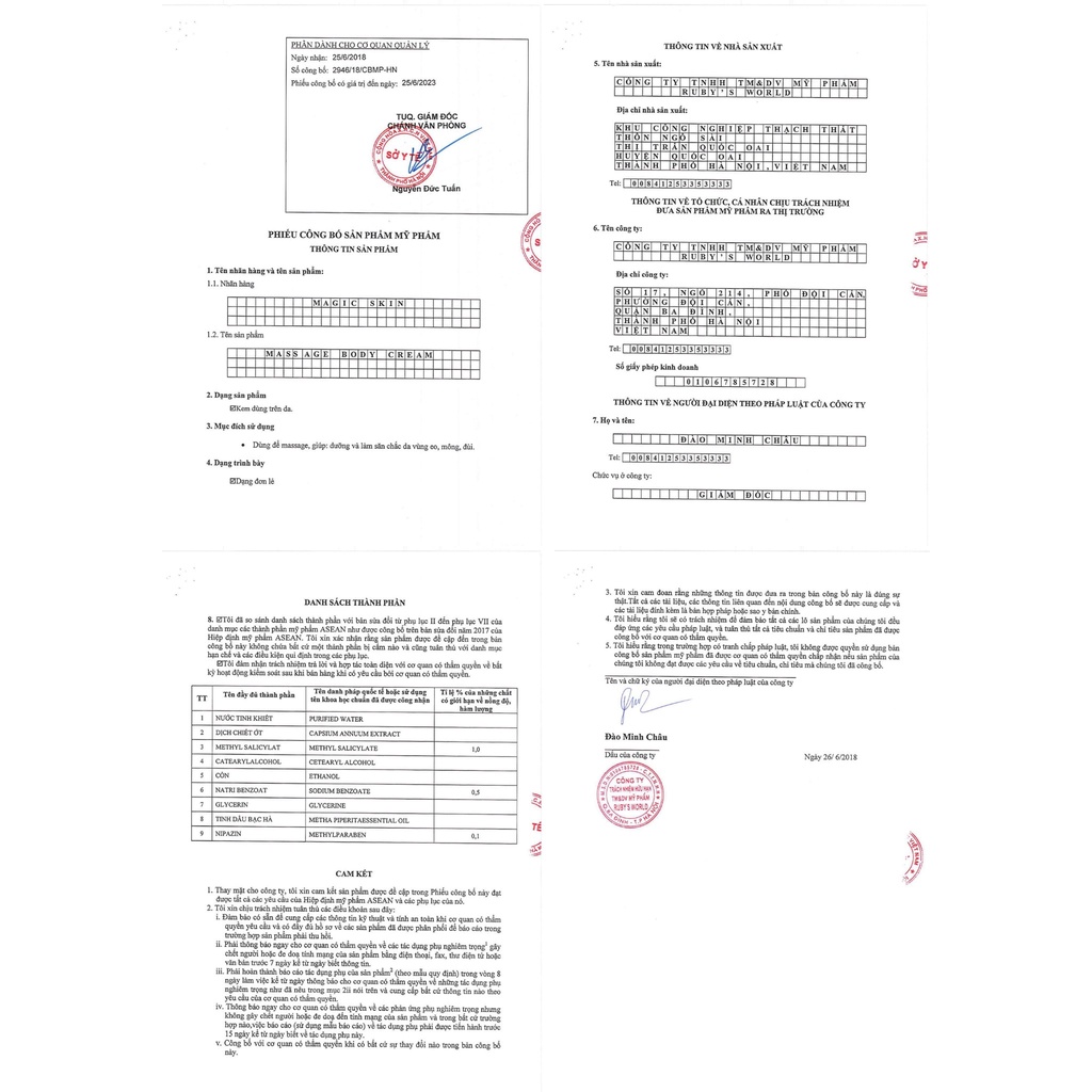 Kem Tan Mỡ Slim Body Cream - Tan Mỡ Xóa Nhăn Chiết Xuất Thiên Nhiên Magic Skin