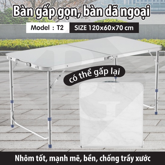 CHAIR-Bàn gấp gọn cắm trại, dã ngoại, leo núi tiện ich MẪU T2 TRẮNG