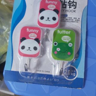 Vỉ 4 móc dán tường, vỉ 3 móc
