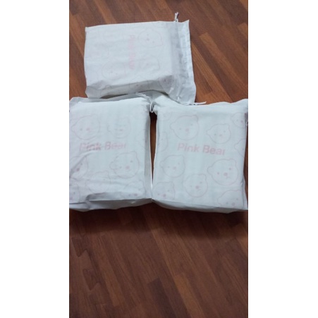 Bộ 300 Bông Tẩy Trang Pink Bear Mềm Mịn Có thể Sử Dụng Khô Và Ướt