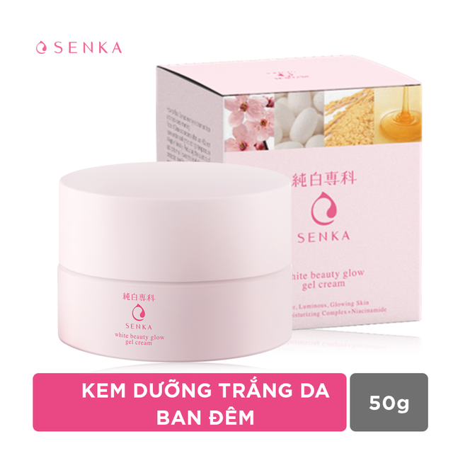 Kem dưỡng trắng da ban đêm Senka White Beauty Glow Gel Cream 50g ...