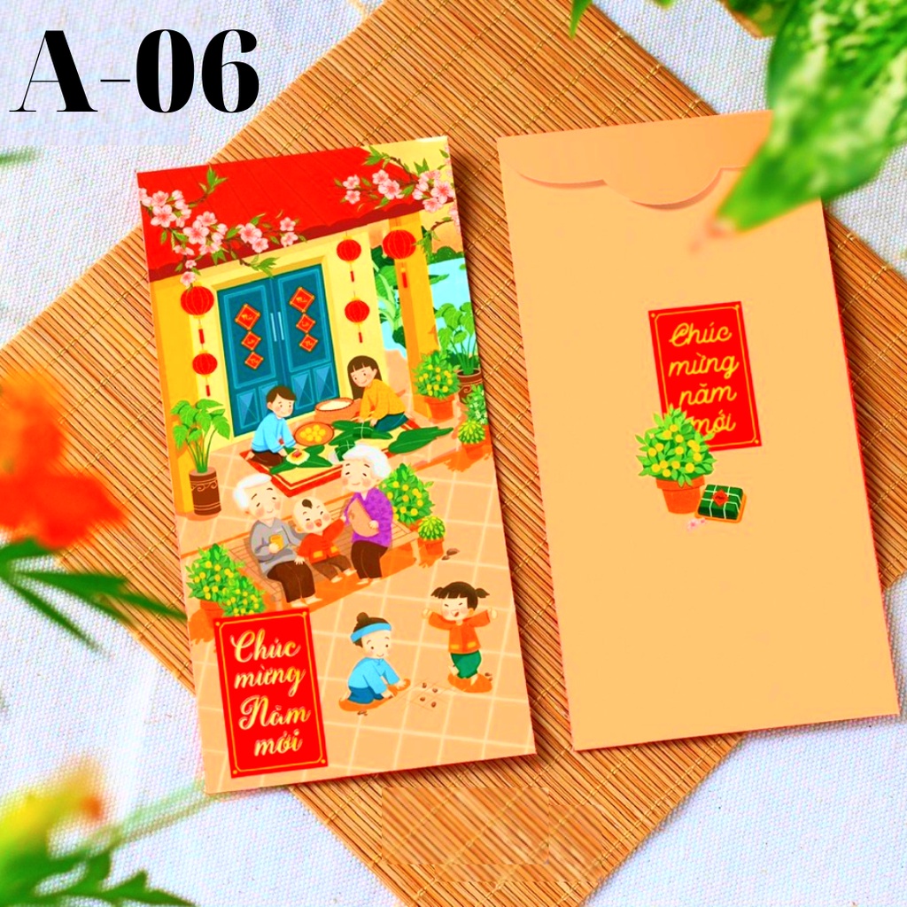 🌝SP MỚI🌝 Bao Lì Xì Đẹp Tết 2022 Hoạt Hình Con Cọp Dễ Thương Thần Tài Tiền Đô-Độc Lạ-Giá Sỉ-Rẻ-Màu Đỏ-Chất Giấy C150-Cứng