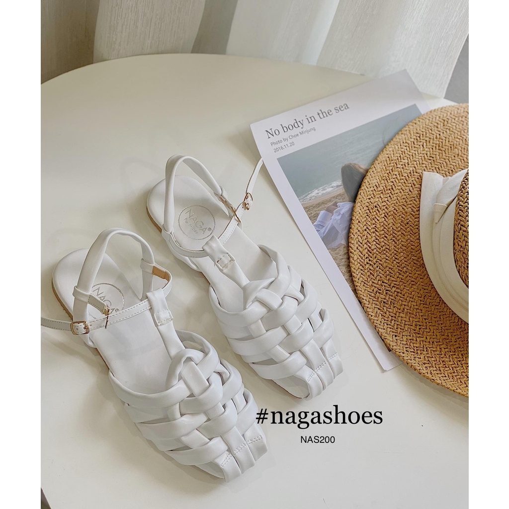 GIÀY SANDAL NAGASHOES QUAI ĐAN MŨI VUÔNG NAS200