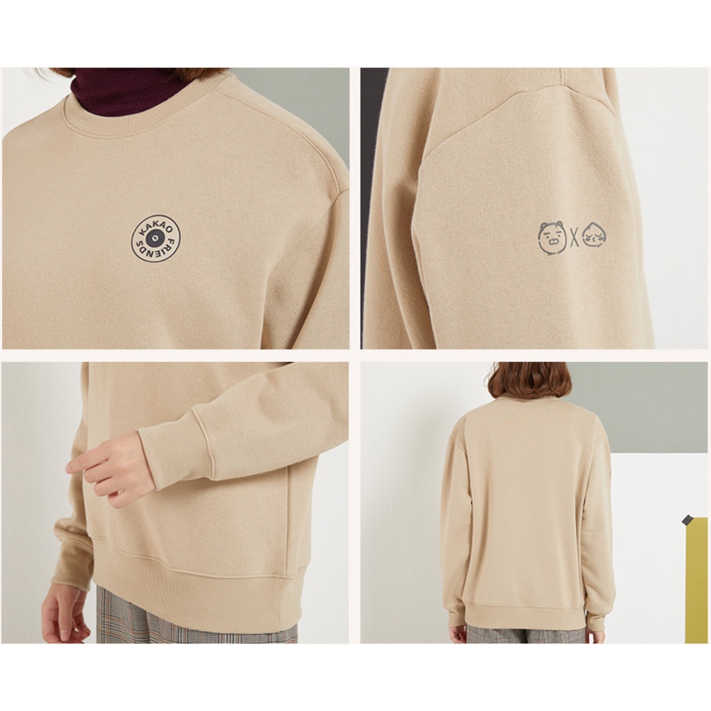 Áo sweater hoodie Kakao Korea Unisex màu beige - Hàng canh sale siêu hot | BigBuy360 - bigbuy360.vn