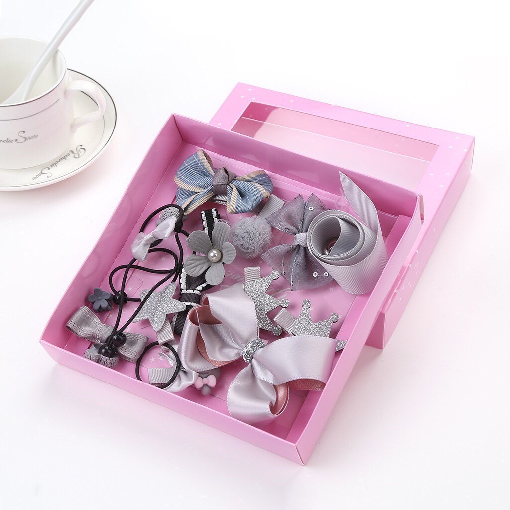 KẸP TÓC ⚡️FREESHIP⚡️ Bộ Kẹp Tóc 18 Món Cho Bé Gái