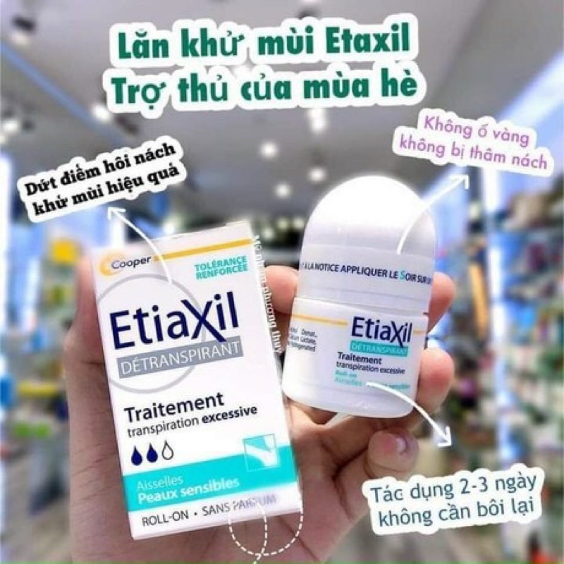 LĂN KHỬ MÙI ETIA-XIL GIỮ MÙI THƠM 72h