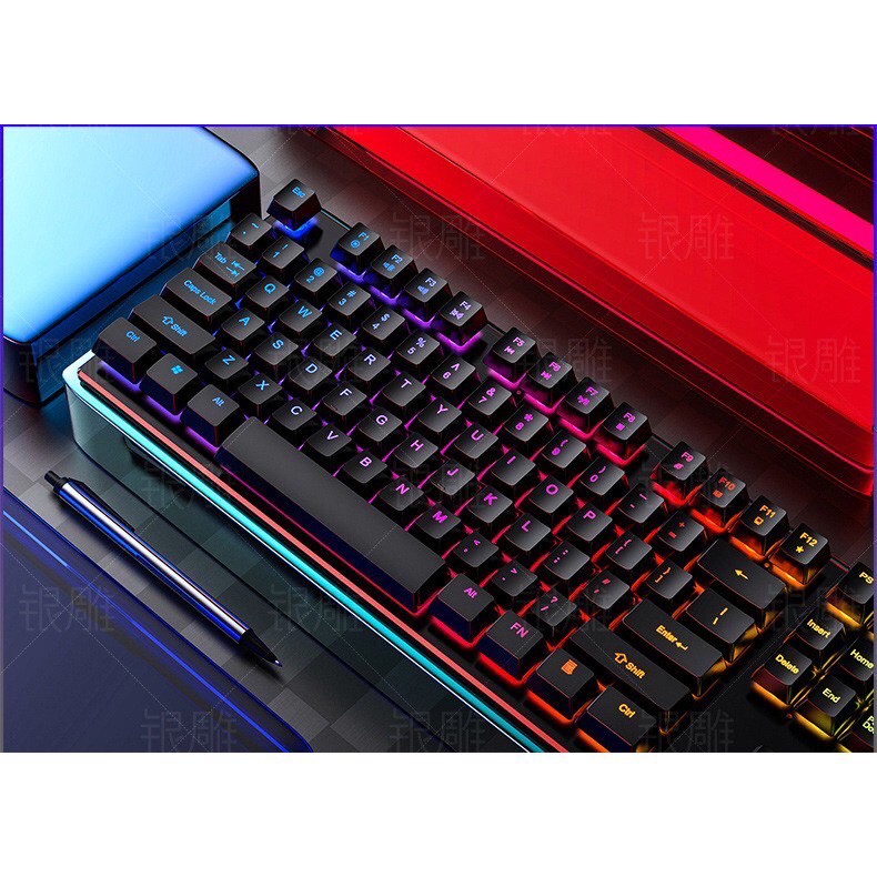 Bàn Phím Máy Tính Gaming RGB Xuyên Chữ YINDIAO V4 Có Dây/Đèn LED