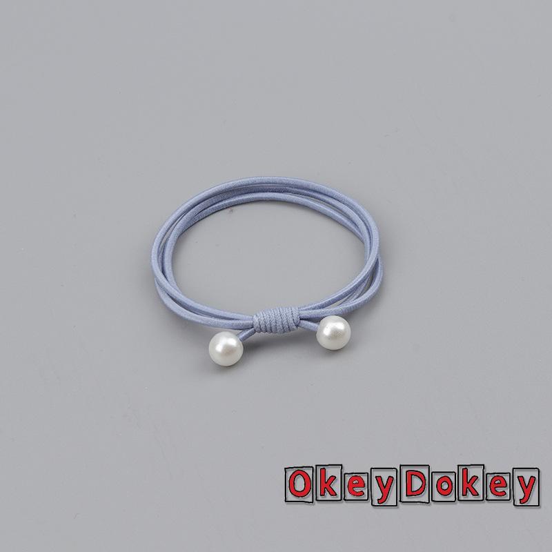 Dây buộc tóc màu trơn bằng nylon co giãn tốt siêu mềm mại xinh xắn cho nữ