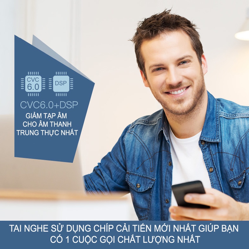 Tai nghe bluetooth nhét tai một bên K23 2022 NEW cao cấp | Mic 5.0, pin 260 mAh nghe nhạc lên đến 12h, đàm thoại 20h