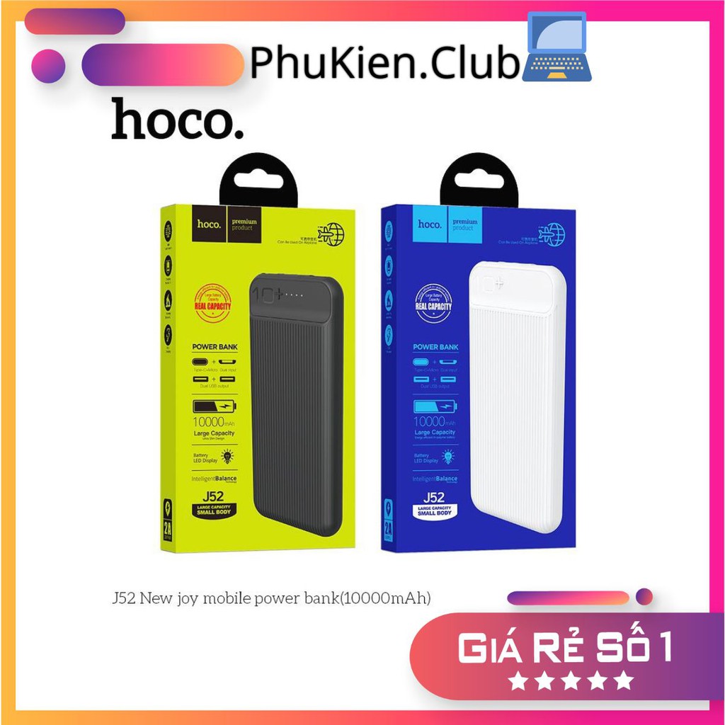 Sạc Dự Phòng Hoco J52 10000mAh Chính Hãng Giá Rẻ