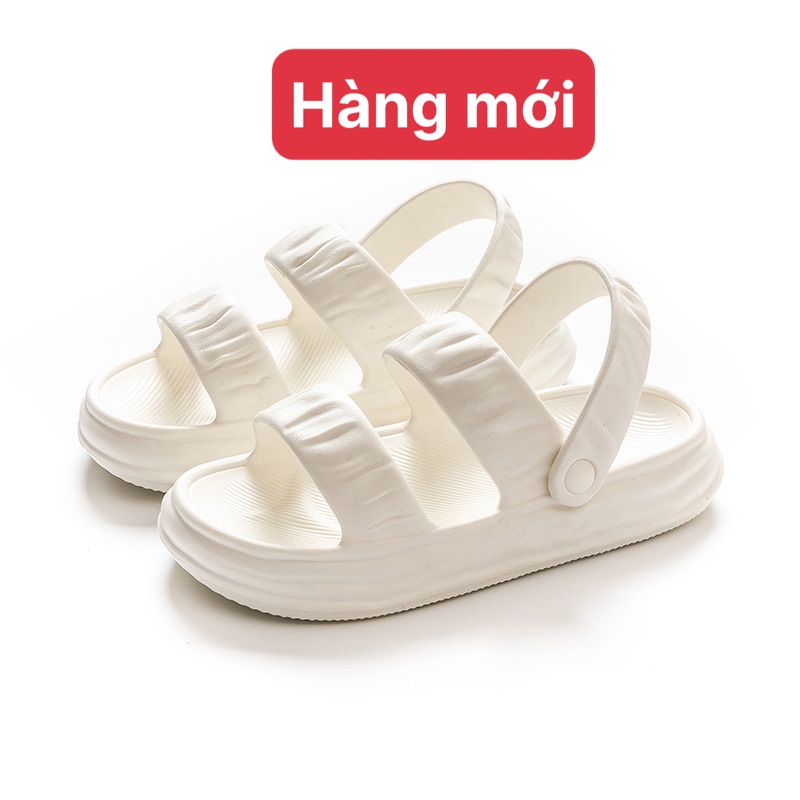 Dép bánh mì nữ 2 quai ngang sandal nữ quai hậu học sinh độn đế 3cm chất liệu eva kiểu ulzzang unisex đi mưa-giày dép 97