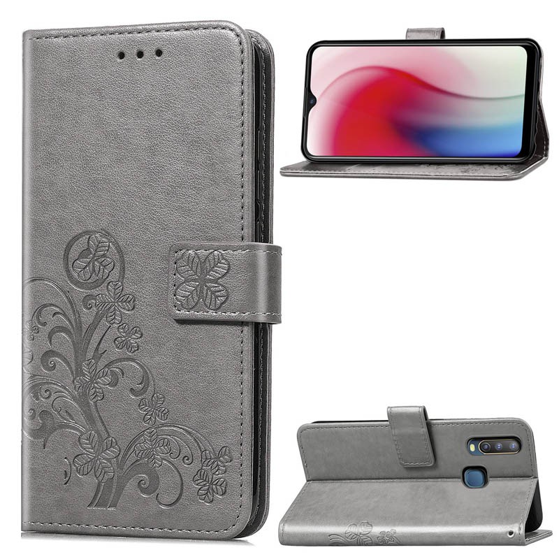 Ốp điện thoại da kiểu ví lật hàng mới có ngăn đựng thẻ cho Vivo Y91 Y95 Y93 Y11 Y12 Y15 Y17 Y3