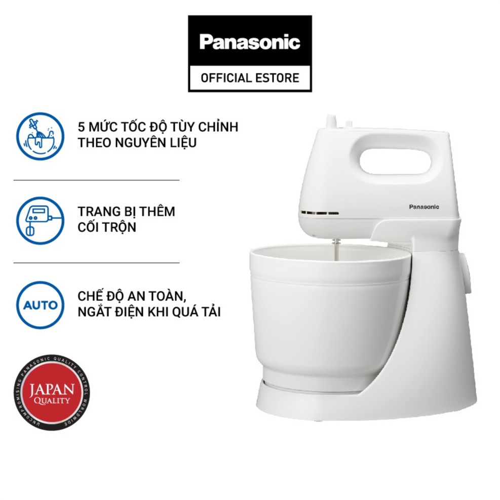 [Mã ELHA22 giảm 5% đơn 300K] Máy Đánh Trứng Để Bàn Panasonic MK-GB3WRA - Hàng chính hãng