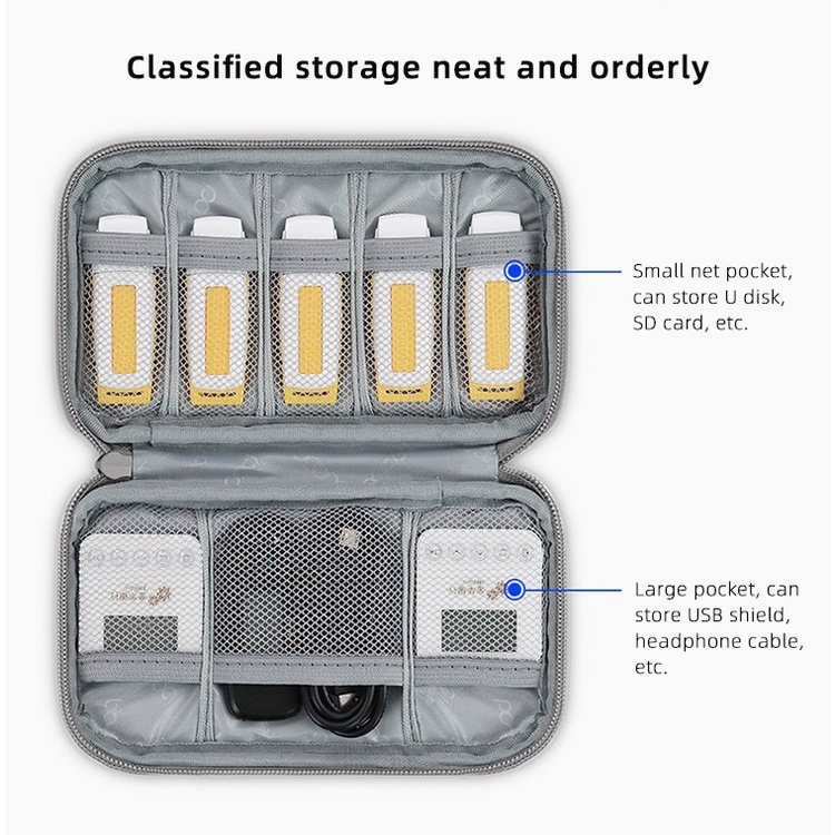 Túi Đựng Dây Cáp/Ổ Đĩa U/Sạc Dự Phòng/USB Mang Đi Du Lịch Tiện Lợi