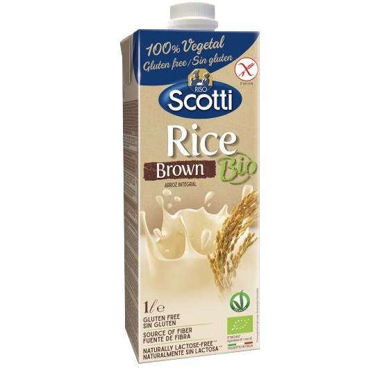 Sữa Gạo Lứt Hữu Cơ Tự Nhiên Riso Scotti - BIO Brown Rice Drink - Hộp 1L