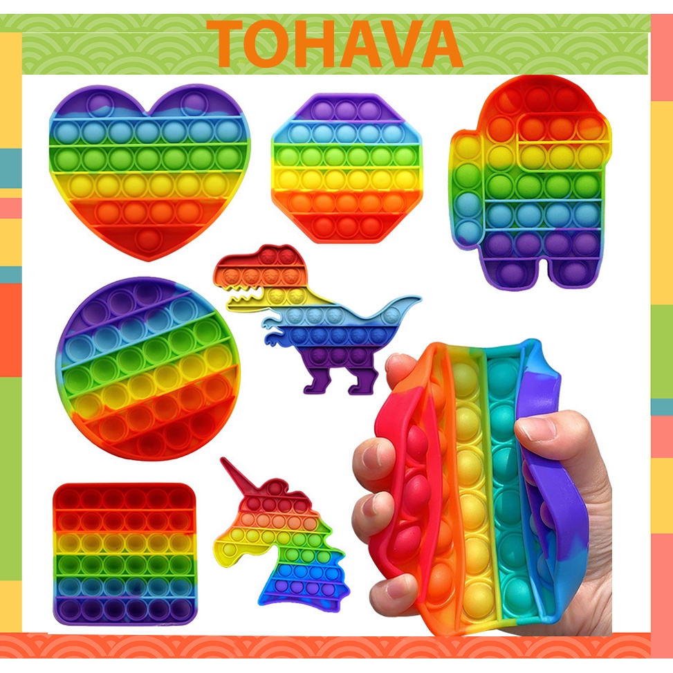 Đồ chơi giải trí thông minh, Pop It 2021, giảm căng thẳng hiệu quả cho người lớn, trẻ em