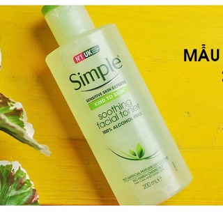 Nước hoa hồng 200ml Simple Soothing Facial Toner