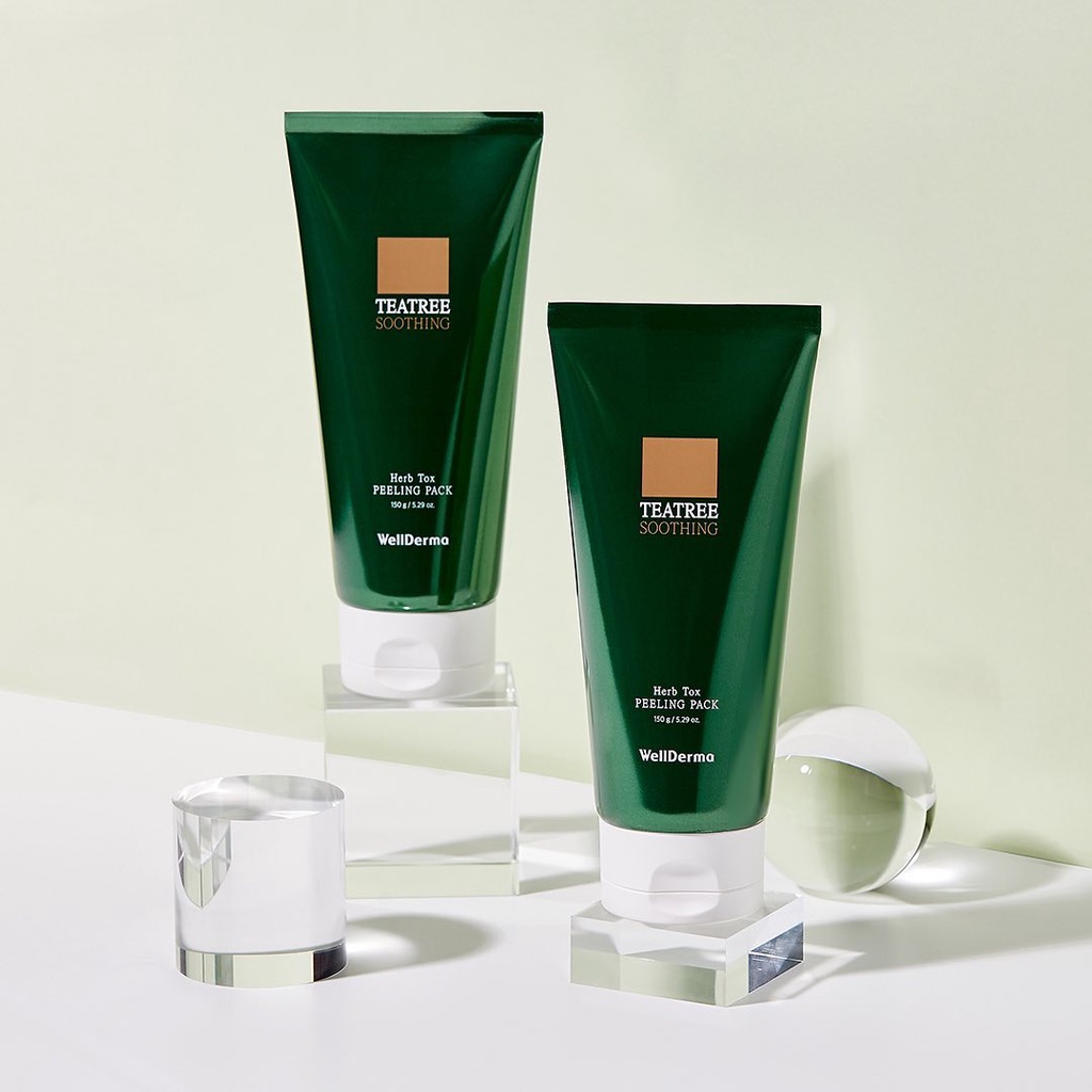 Mặt Nạ Tẩy Da Chết Tràm Trà Chadew WellDerma Chiết Xuất Thiên Nhiên Hàn Quốc 150g