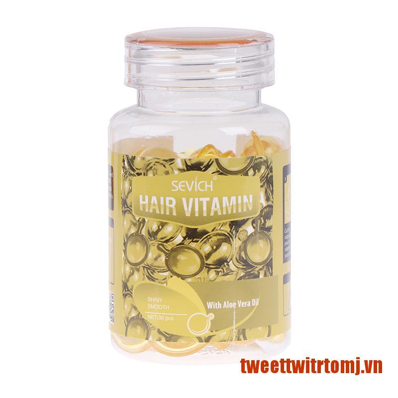 (Hàng Mới Về) Set 30 Viên Nang Chứa Vitamin Và Dầu Nuôi Dưỡng Da Đầu Hiệu Tomj