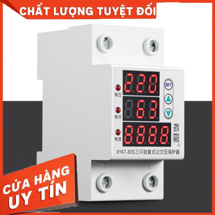 Bảo vệ mất trung tính cao cấp hiển thị Vôn - Ampe- Công tơ