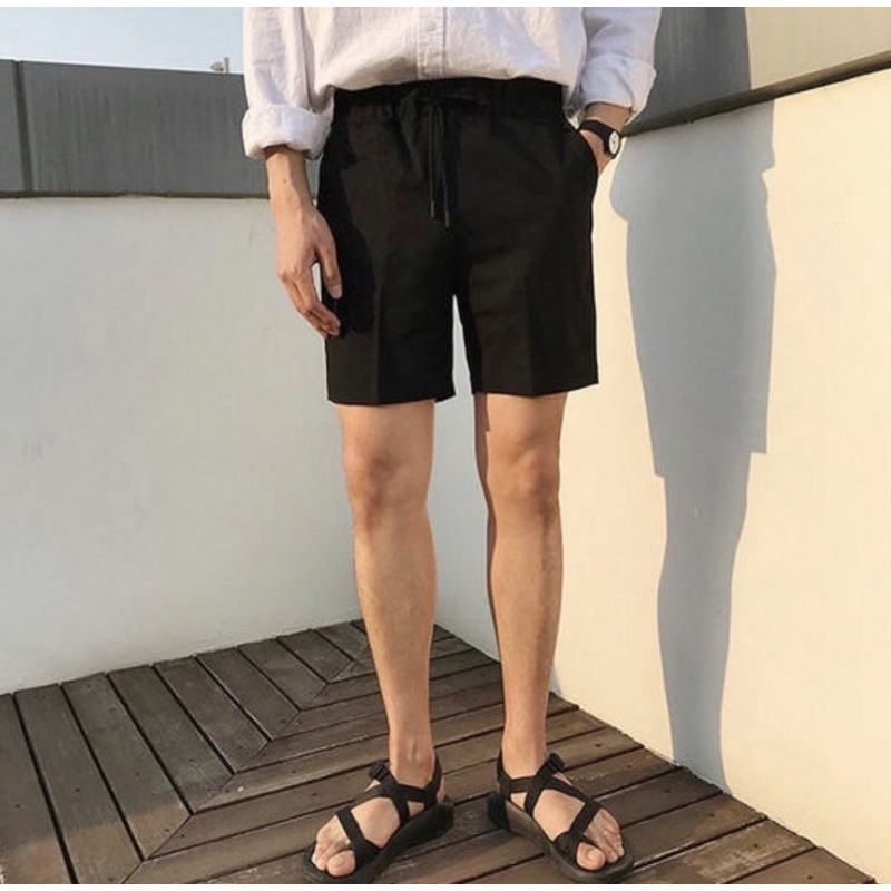 Quần ngắn lưng thun có dây, thoải mái năng động, đa phong cách