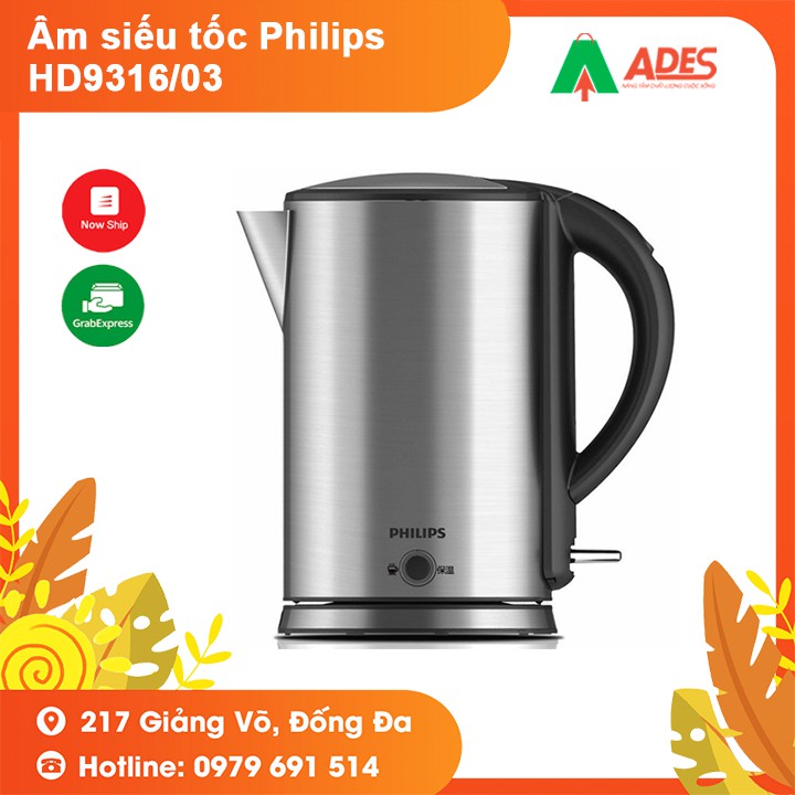 Âm siếu tốc Philips HD9316/03 cao cấp tiên lợi - Bảo hành 24 tháng