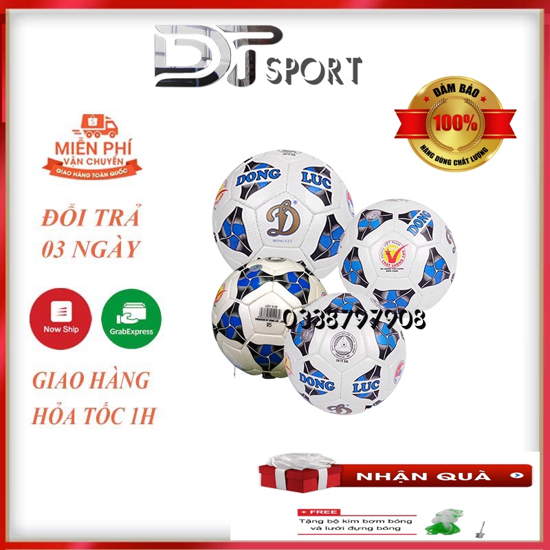Bóng Đá Động Lực UCV 3.05 CHÍNH HÃNG Số 5 (Bóng Cơ Bắp) + Tặng Kèm Kim Bơm, Lưới Đựng Bóng