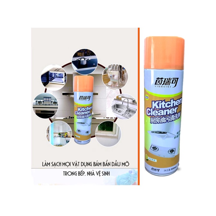 Bình Xịt Vệ Sinh Bếp Bọt Tuyết Đa Năng Kitchen Clear 500ml