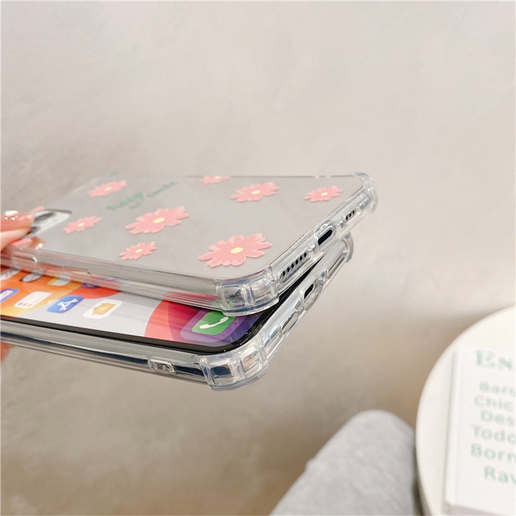Ốp lưng gương chống sốc Flower xinh thật sự cho nhiều dòng máy của Iphone/samsung/oppo/realme/xiaomi/vivo