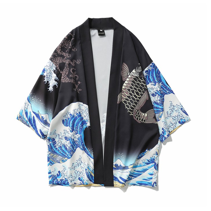 Áo Haori Sakura Cá Chép Sóng Siêu Chất , hàng cao cấp, mã SK07