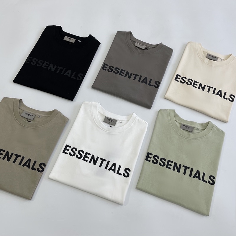 Áo thun tay lỡ Essentials chữ in nổi , áo thun nam nữ unisex,Cocmer_vn