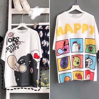 [SIÊU RẺ] Áo thun hoạt hình tay lỡ phom to unisex (Sỉ từ 5sp bất kì)