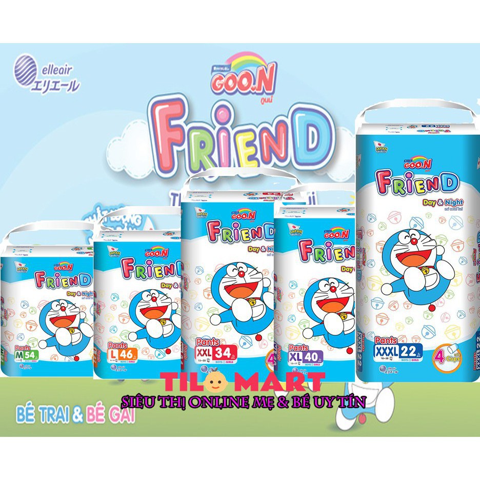 [CỘNG MIẾNG - HÀ NỘI] Tã Quần Goon Friend M54,L46,XL40,XXL34 ( cắt team )