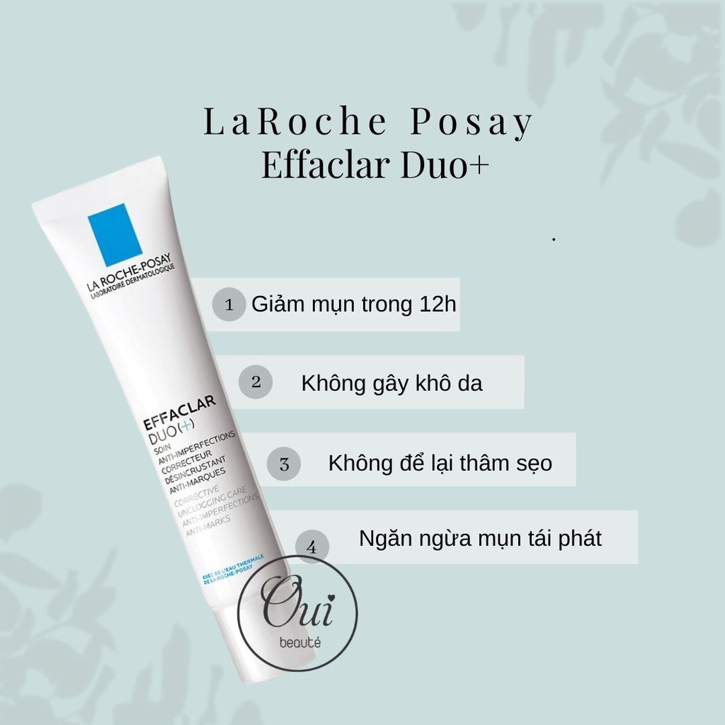 Kem dưỡng giảm mụn La Roche-Posay Effaclar Duo+ 15ml 40ml Ouibeaute