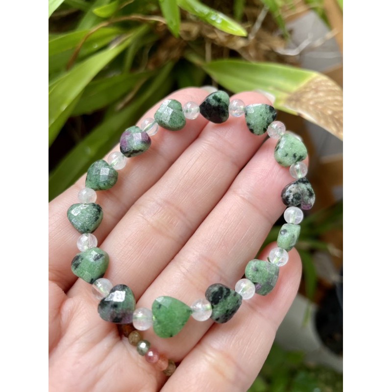 Vòng tay zosite hình tim giác siêu xinh siêu hiếm