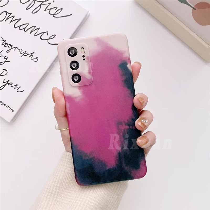 Ốp Điện Thoại Màu Nước Bảo Vệ Camera Cho Samsung Galaxy A03S A12 A11 A10 A10S A50 A50S A30S A51 A71 Samsung J7 Prime