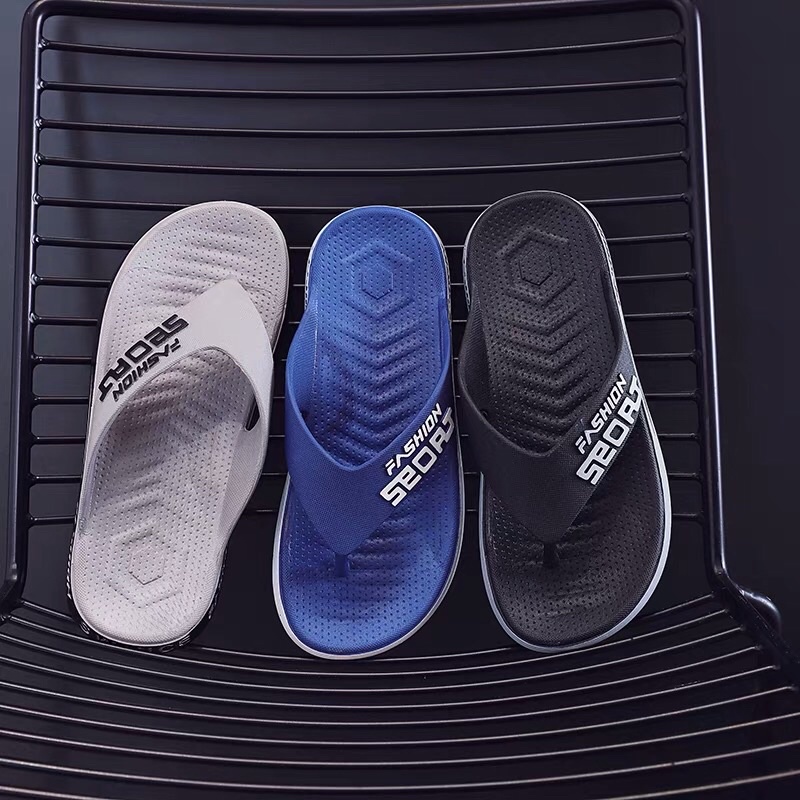Dép kẹp nam đi trong nhà dép nam đi biển đi mưa chống trơn trượt kẹp nhựa pvc sport