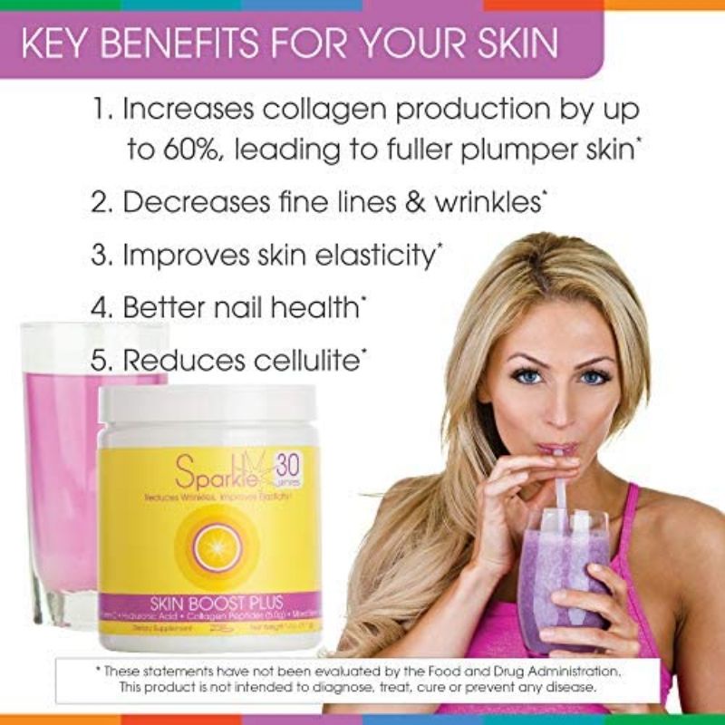 Bột Verisol Collagen Peptides 5000mg Siêu Hấp Thu Chống Lão Hóa, Trắng Da Hydrolyzed Marine collagen peptide Sparkle