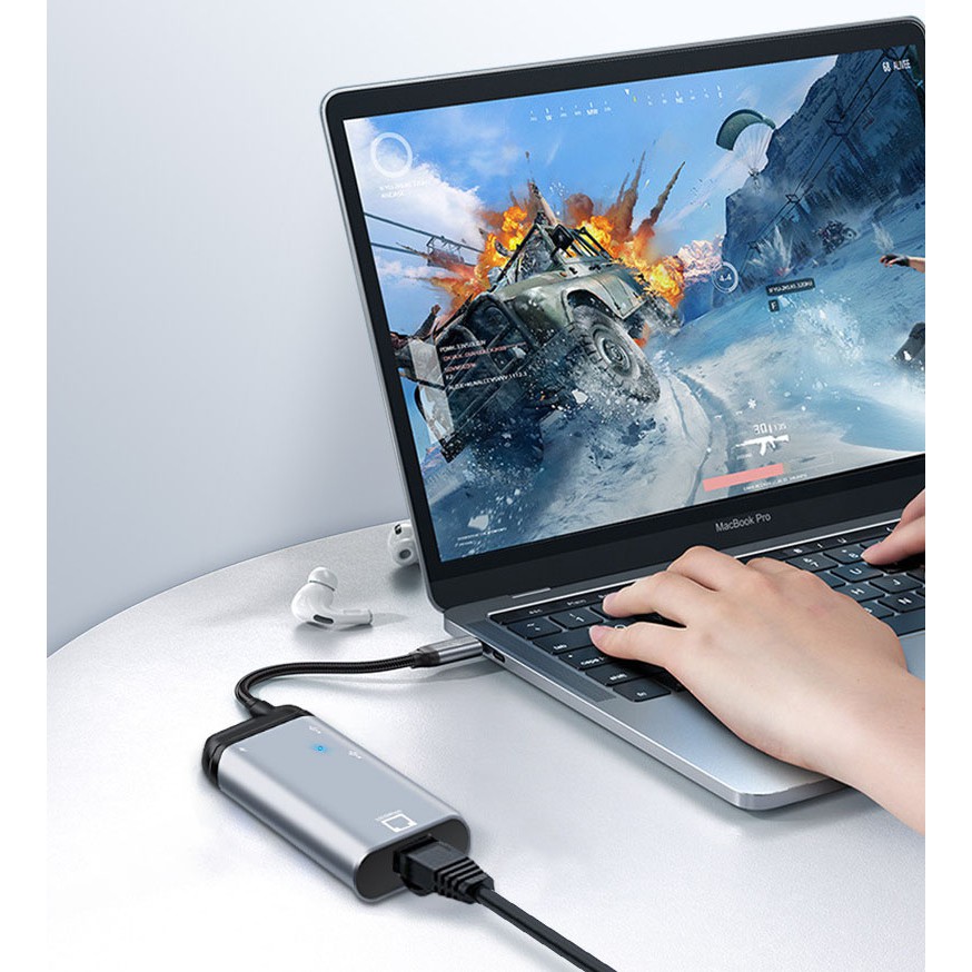 Cáp Chuyển USB C sang HDMI VGA USB RJ45 Display Port Loại Tốt Tín Hiệu Ổn Định