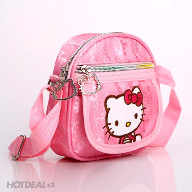 Túi đeo chéo 03 ngăn Hello Kitty cho bé