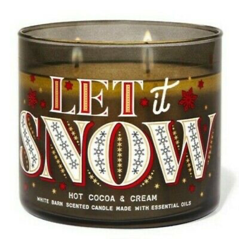 [Auth]Nến thơm size to 3 bấc Bath and body Works - Let it Snow