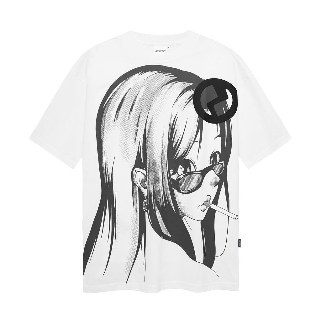 Áo thun Ripofff Big Girl T-Shirt tay ngắn cổ tròn màu trắng
