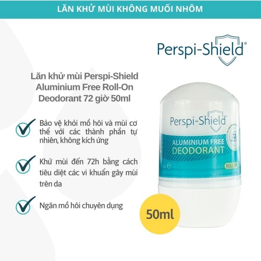 Lăn Khử Mùi PERSPI-ROCK Lăn Khử Mồ Hôi Dưới Cánh Tay Perspi-Rock Natural Roll On Deodorant Tinh Chất Lô Hội (50ml)