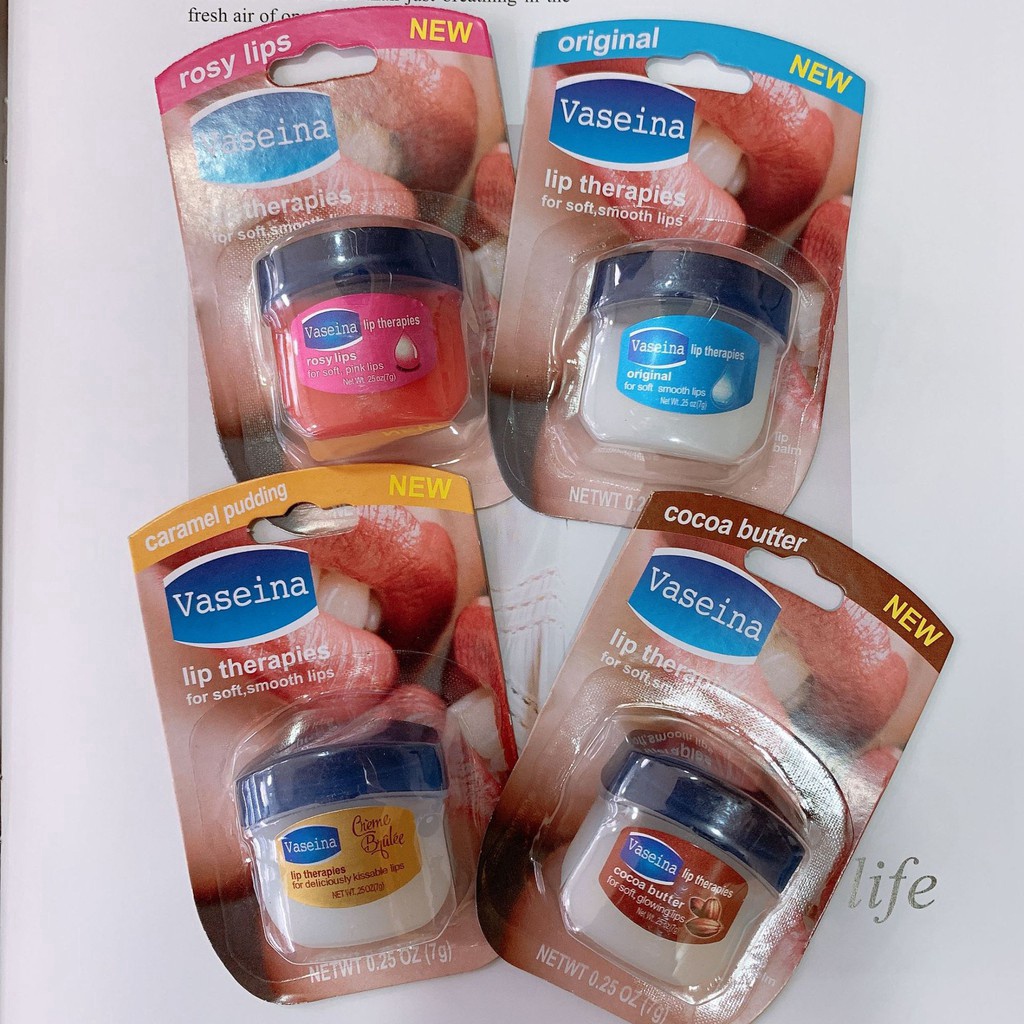 Son Dưỡng Vaseline Chiết Xuất Từ Dâu Tây / Lô Hội Chống Khô Môi Hiệu Quả