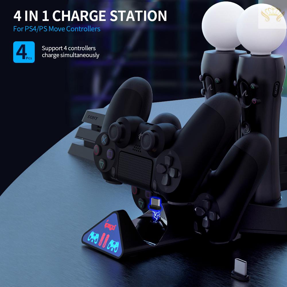 New  IPEGA PG-P4011 P4/P Move Controller Charge Station 4 in 1 Point-contact Fast Charge Base Replacement for P4/P4 SLIM/P4 PRO/P-Move