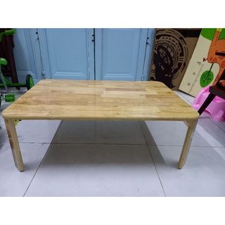 Bàn gấp gỗ cao su chân gỗ xếp 40×60 cao 30cm