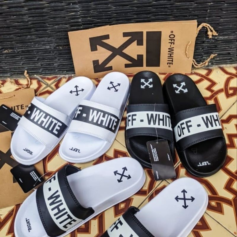 Off-White Dép Off-White Kiểu Dáng Đơn Giản Trẻ Trung Năng Động