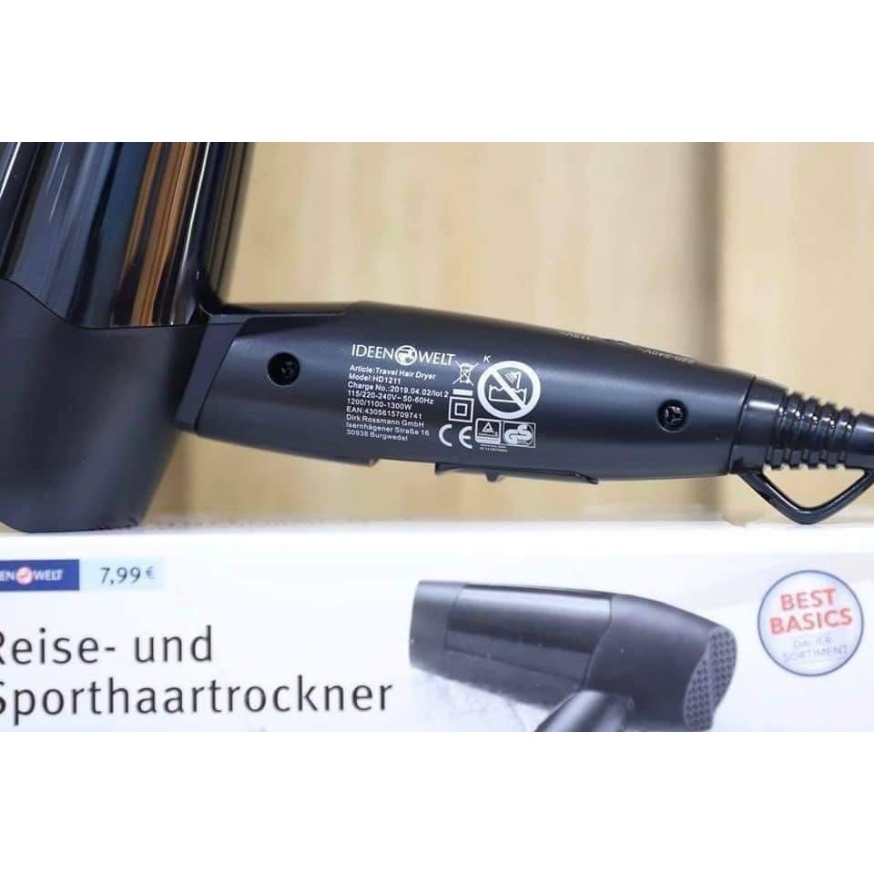 Máy sấy tóc Rossmann Ideen Welt RCY - Hàng Đức đủ bill